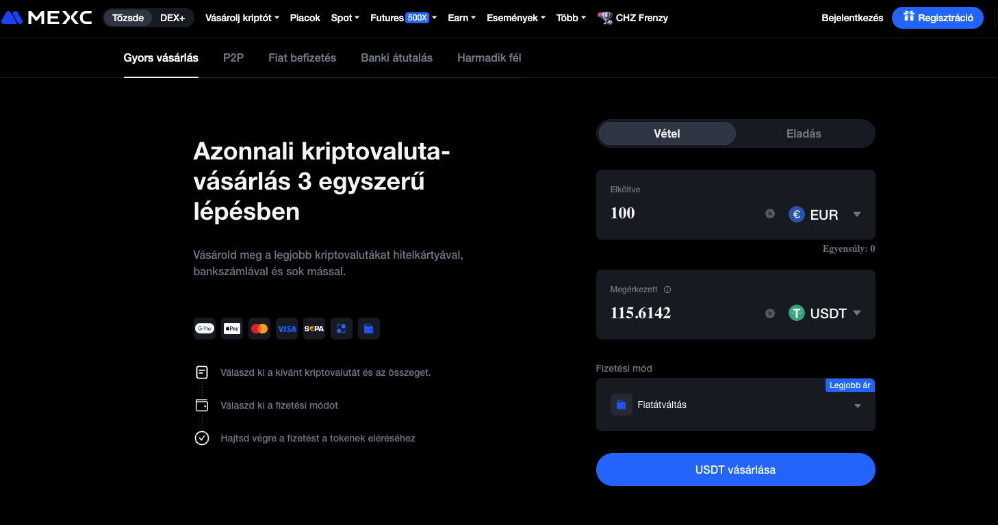 mexc kripto vasarlas